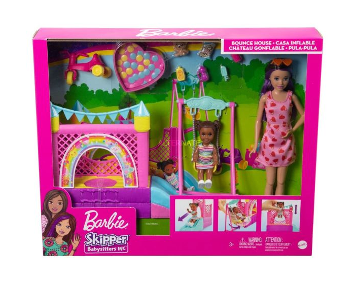 Barbie Skipper Babysitters Bounce House Playset