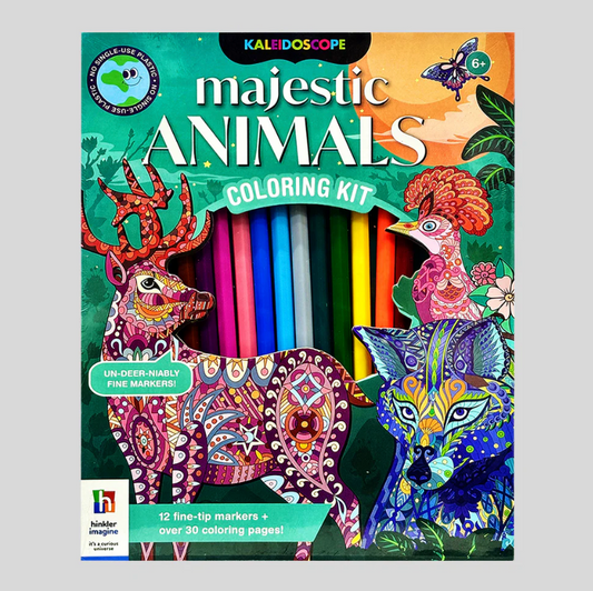 Kaleidoscope Colouring Majestic Animals Colouring Kit - Hinkler
