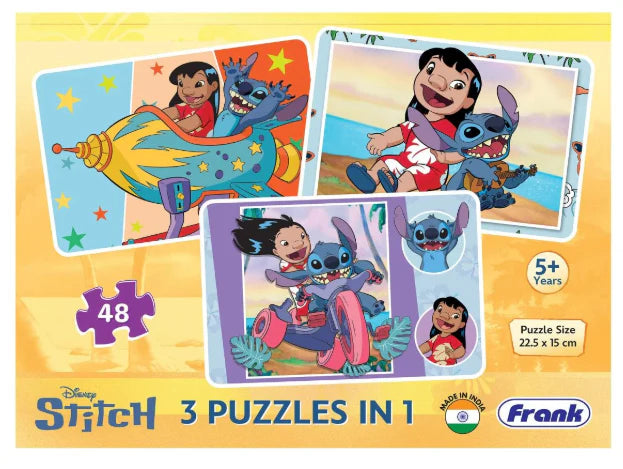 Frank Disney Stitch 3 in 1 Puzzle 48 Pieces