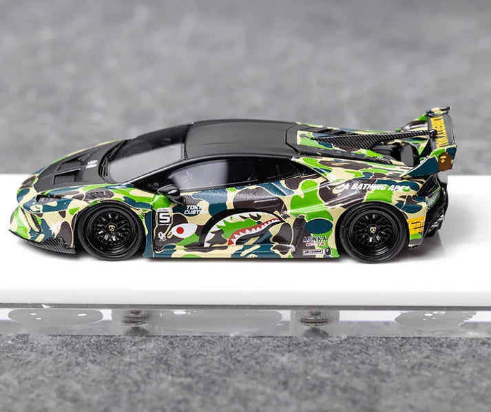 Flame Model 1/64 Resin Lamborghini Huracan GT Camouflage Limited Edition 1 Of 199 With Acrylic Case & Polishing Cloth