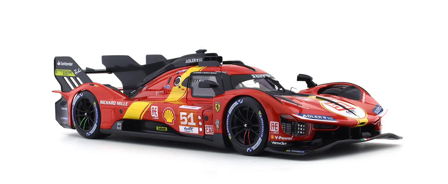 Bburago 1/18 Ferrari 499P #51 24hrs Le Mans Winner With Acrylic Case
