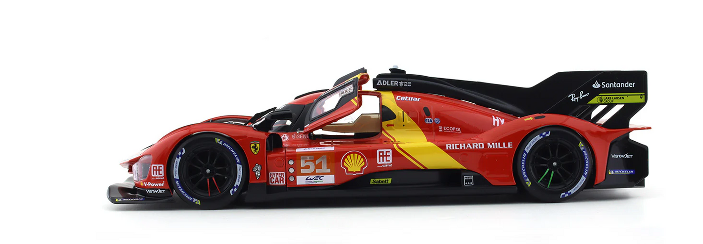 Bburago 1/18 Ferrari 499P #51 24hrs Le Mans Winner With Acrylic Case