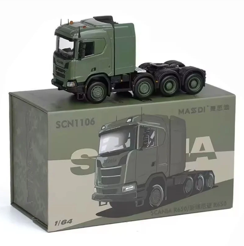 Masdi 1/64 Scania R650 With Eight-Axle Semi Low Trailer