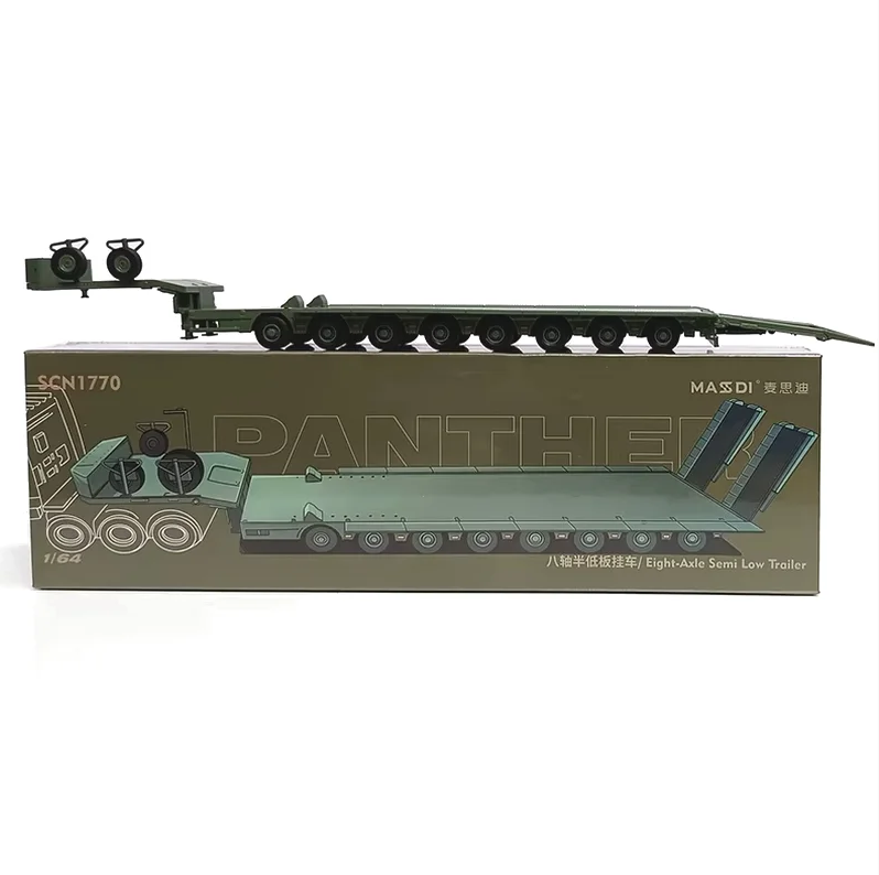 Masdi 1/64 Scania R650 With Eight-Axle Semi Low Trailer