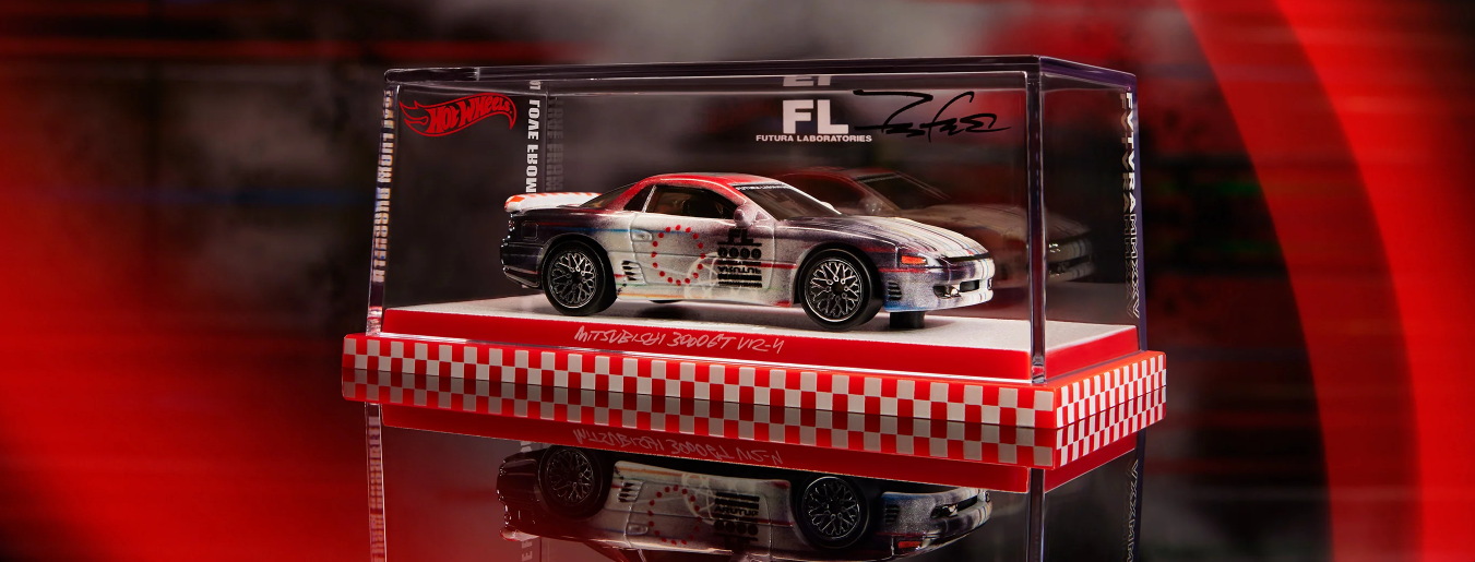 Hot Wheels X Futura Laboratories Mitsubishi 3000GT VR-4 Red Line Club Exclusive With Acrylic Case