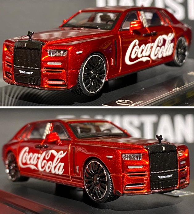 Time Micro 1/64 Rolls Royce Mansory Phantom "Coca-Cola Edition" With Acrylic Case