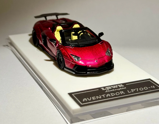 Rhino Model 1/64 LBWK Lamborghini Aventador LP700-4 [ Ruby ] With Acrylic Case
