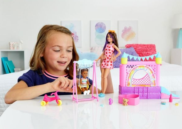 Barbie Skipper Babysitters Bounce House Playset