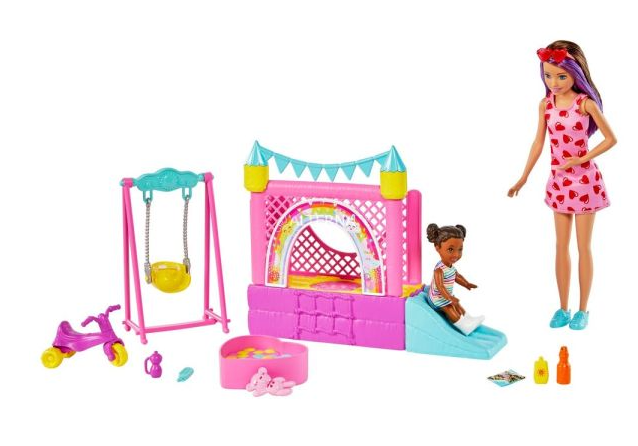 Barbie Skipper Babysitters Bounce House Playset