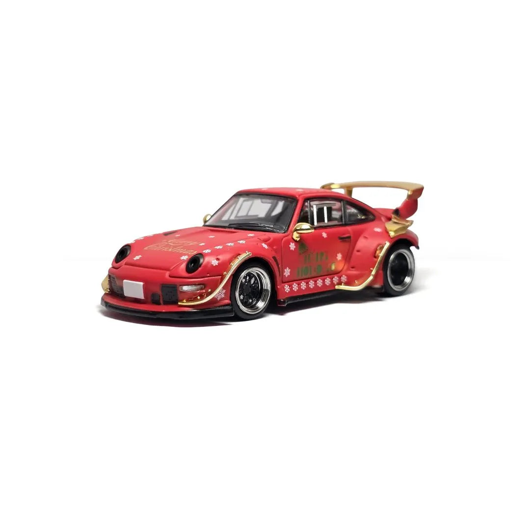 Model Model 1/64 Porsche RWB 993 2025 Christmas Version With Acrylic Case