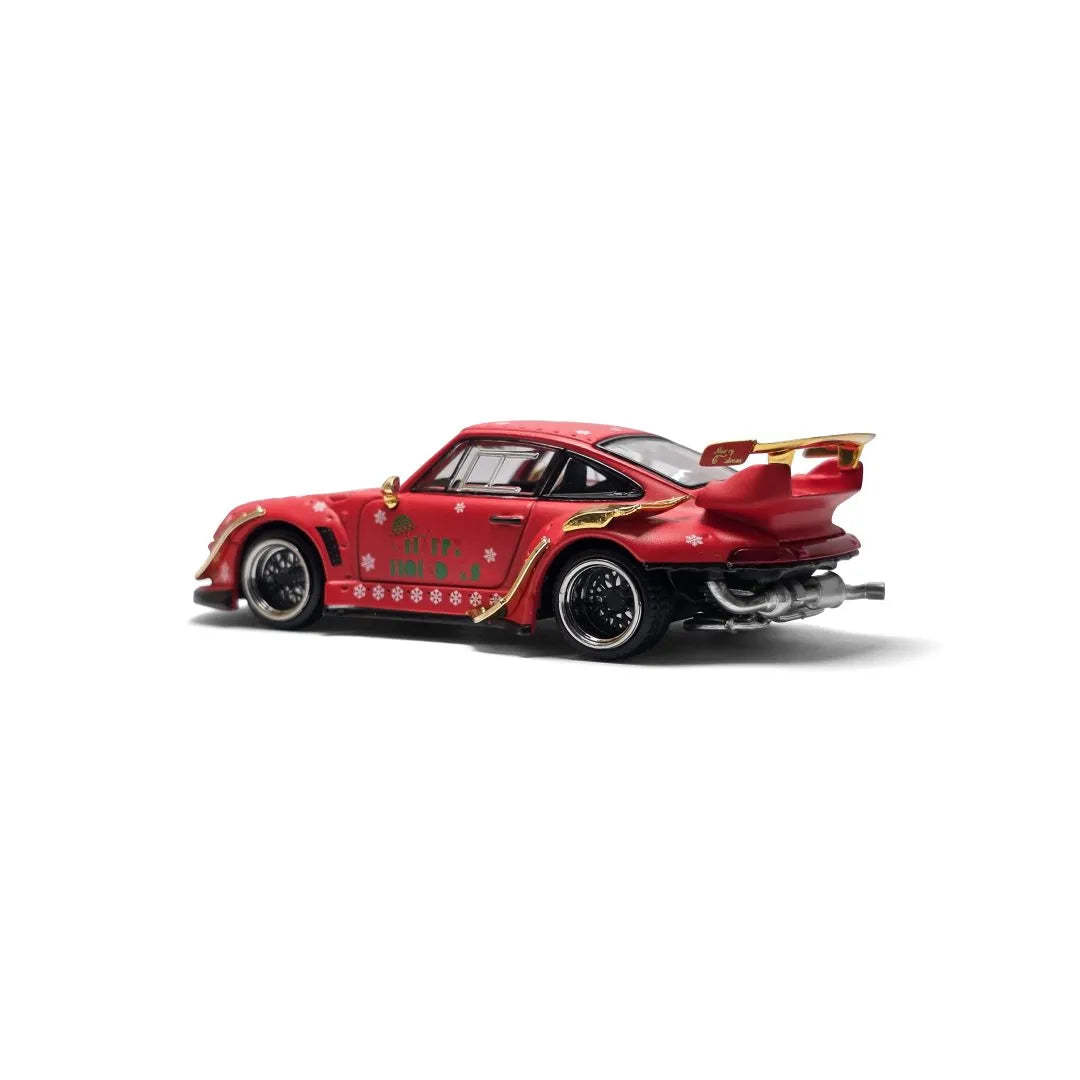 Model Model 1/64 Porsche RWB 993 2025 Christmas Version With Acrylic Case