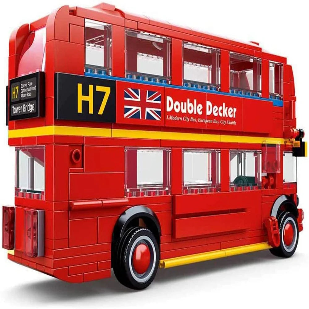 Sluban M38-B0708 Model Bricks Red London Double Decker Bus - 394 Pieces