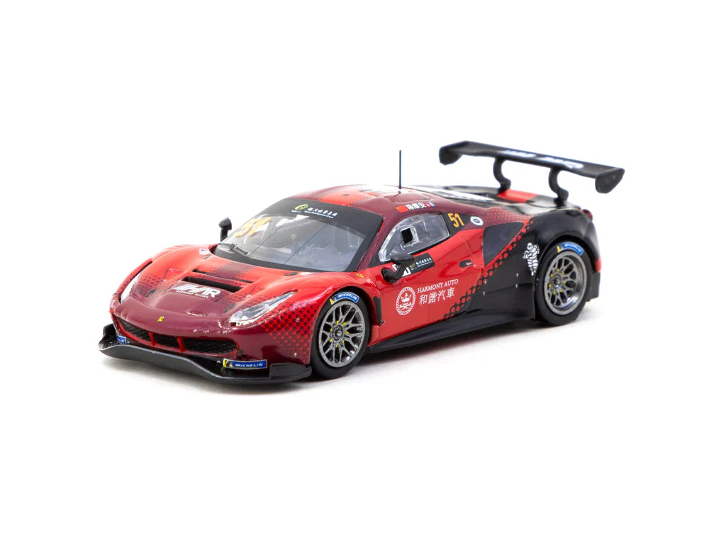 Tarmac 1/64 Ferrari 488 GT3 Macau GT Cup 2022 With Acrylic Case