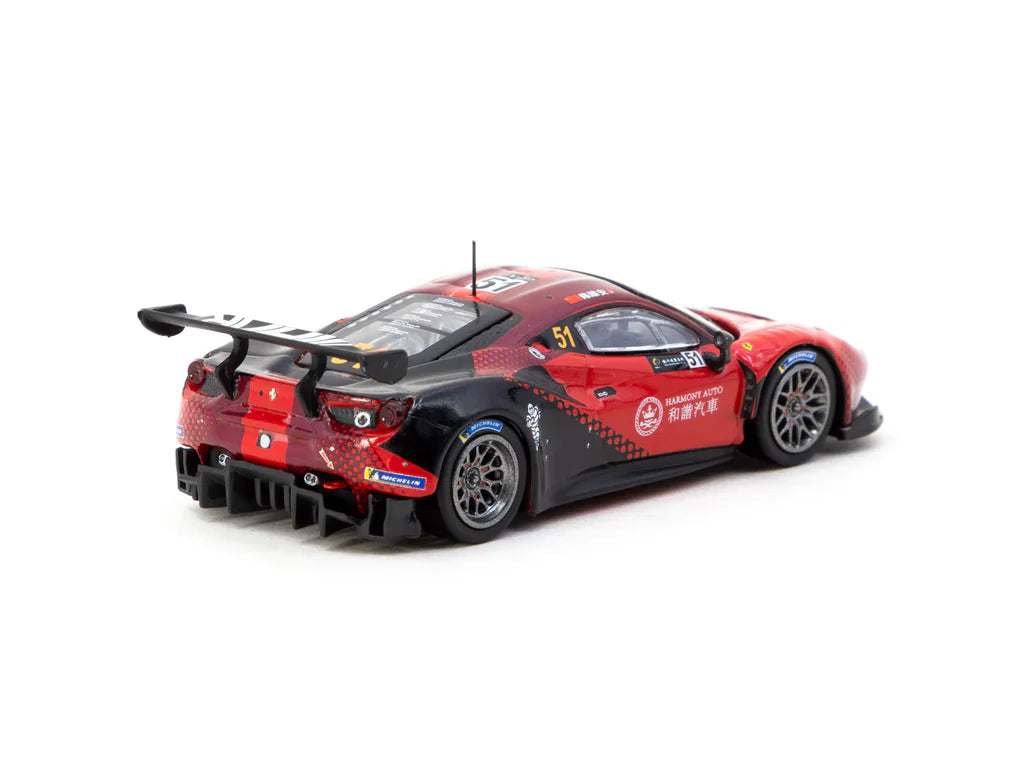 Tarmac 1/64 Ferrari 488 GT3 Macau GT Cup 2022 With Acrylic Case