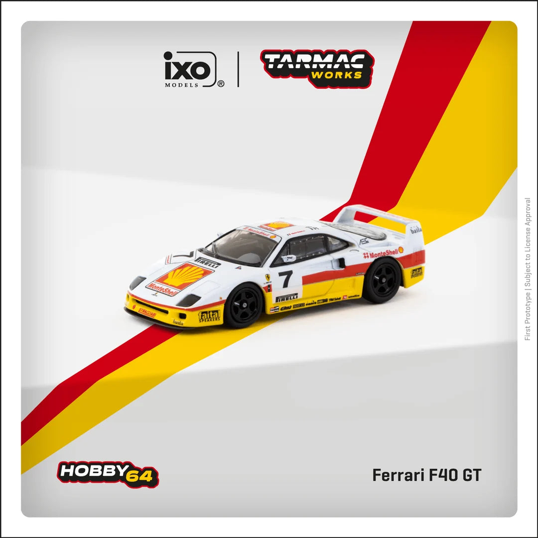 Tarmac 1/64 Ferrari F40 GT Italian GT Championship 1993 With Acrylic Case