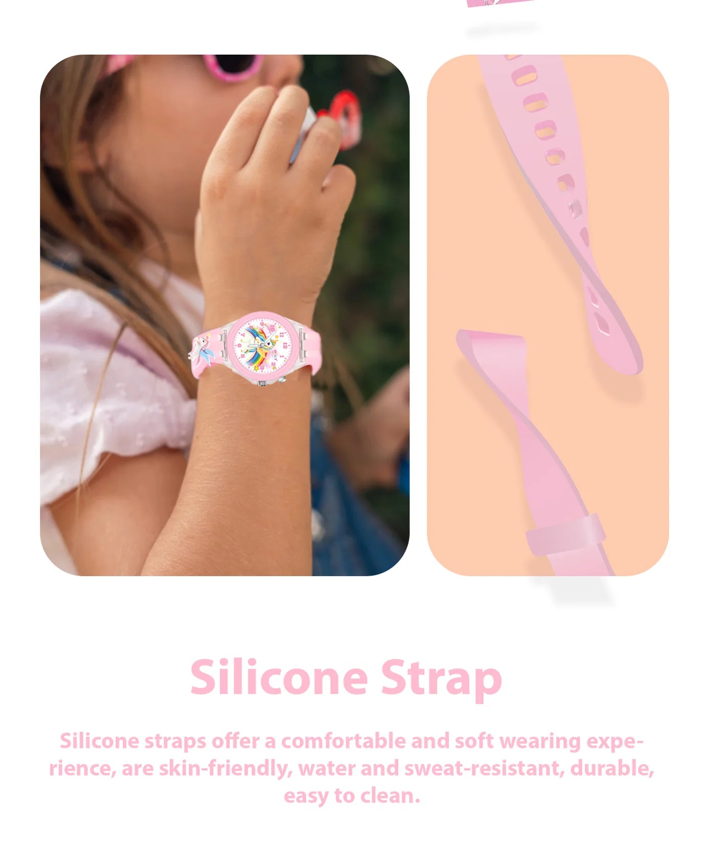 Spiky 3D Cartoon Analog Light Watch -- Unicorn