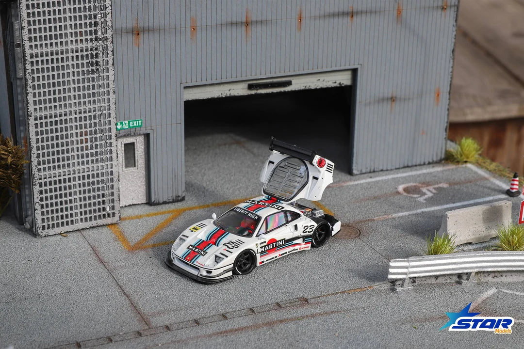 Star Model 1/64 Ferrari F40 LB-Works "Martini" Racing With Acrylic Case