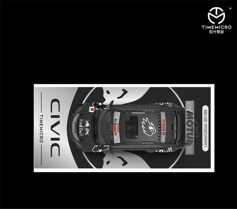 Time Micro 1:64 Honda Civic Explosion Silver Bull Limited Edition 096/999 - With Mini Figure