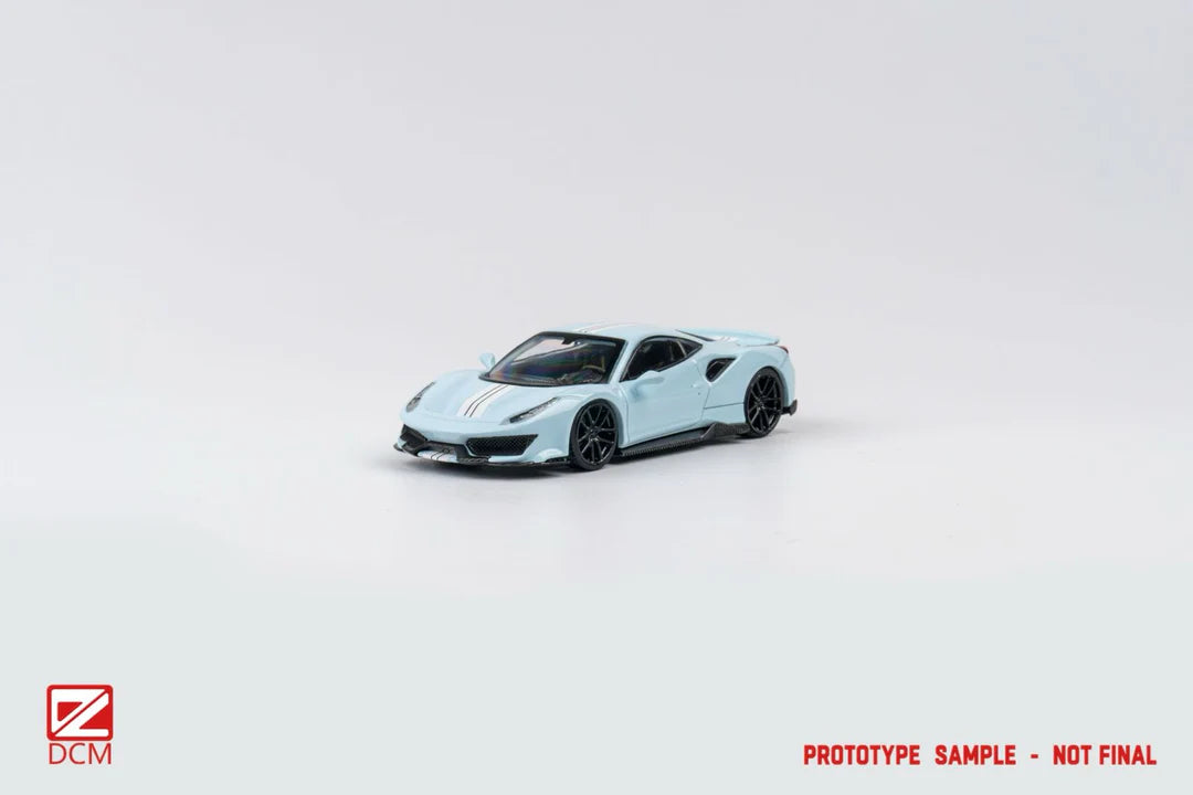 DCM Model 1/64 Ferrari 488 Pista Limited Edition 1 Of 300 With Acrylic Case