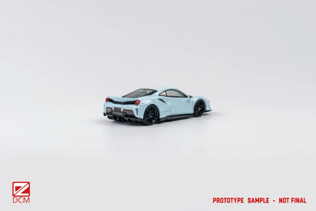 DCM Model 1/64 Ferrari 488 Pista Limited Edition 1 Of 300 With Acrylic Case