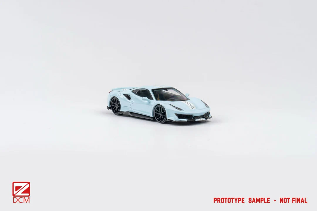 DCM Model 1/64 Ferrari 488 Pista Limited Edition 1 Of 300 With Acrylic Case