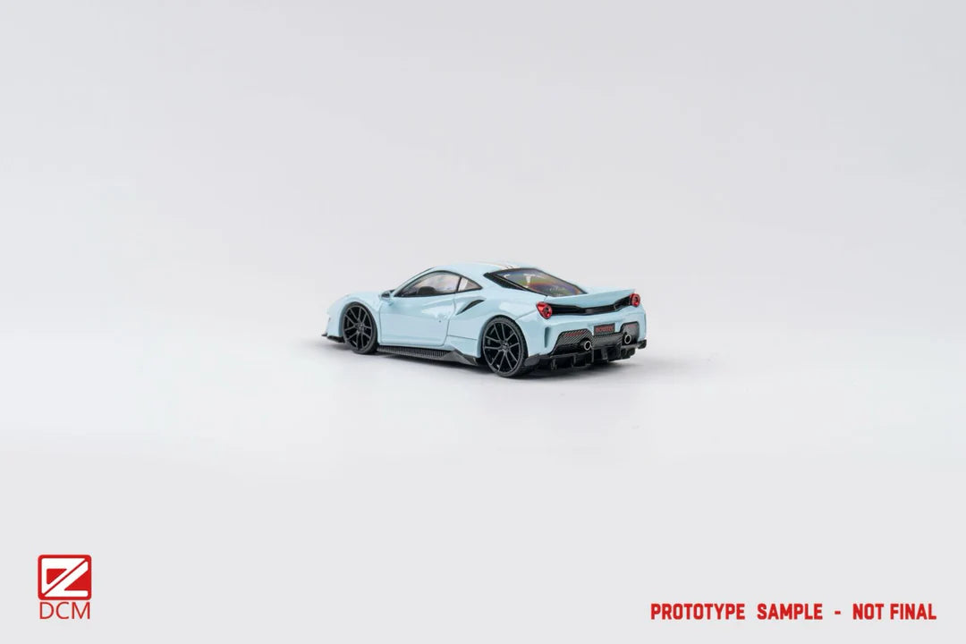 DCM Model 1/64 Ferrari 488 Pista Limited Edition 1 Of 300 With Acrylic Case