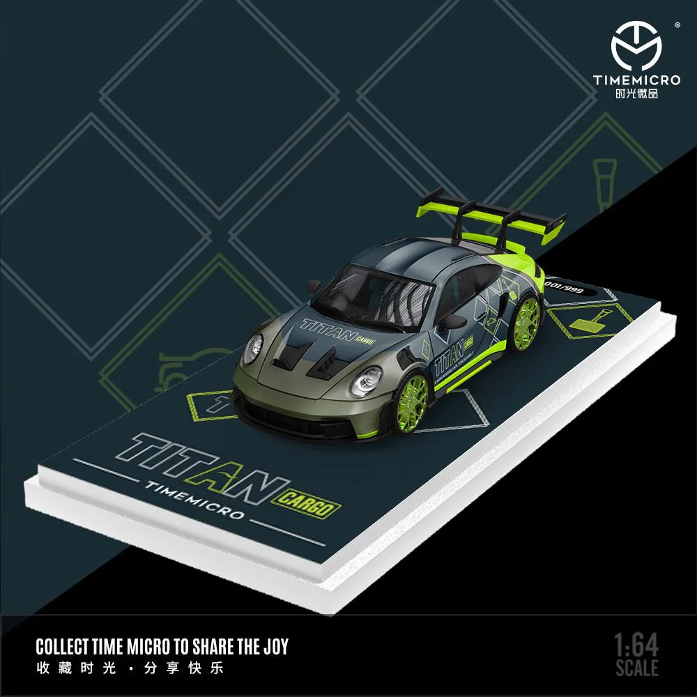 Time Micro Porsche 992 GT3 RS "Titan Cargo" Livery Limited Edition 655/999 With Acrylic Case