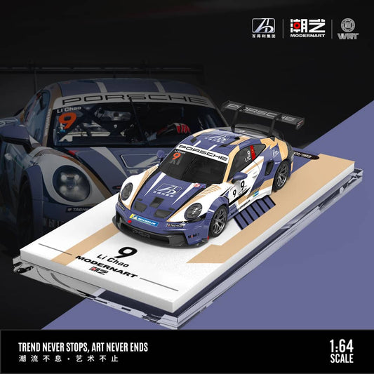 Modernart 1/64 Porsche 911 GT3 Cup (992) Team BetterLife #9 Li Chao Limited Edition 359/999 With Acrylic Case & Polishing Cloth