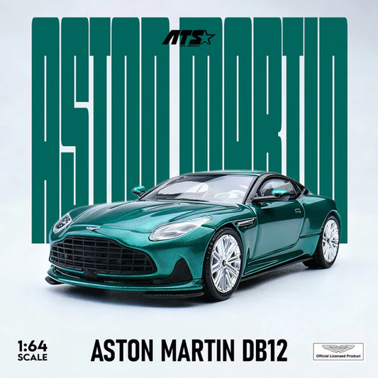 ATS 1/64 Aston Martin DB12 Metallic Green With Acrylic Case & Polishing Cloth