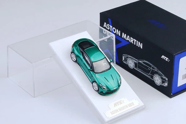 ATS 1/64 Aston Martin DB12 Metallic Green With Acrylic Case & Polishing Cloth