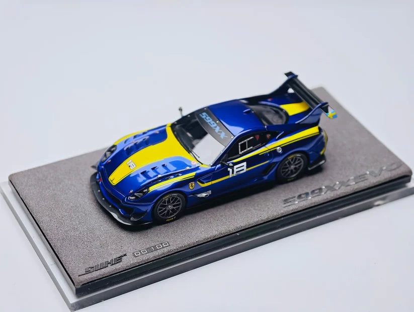 Suhe 1/64 Resin Ferrari 599XX EVO Limited Edition 46/100 With Acrylic Case & Polishing Cloth