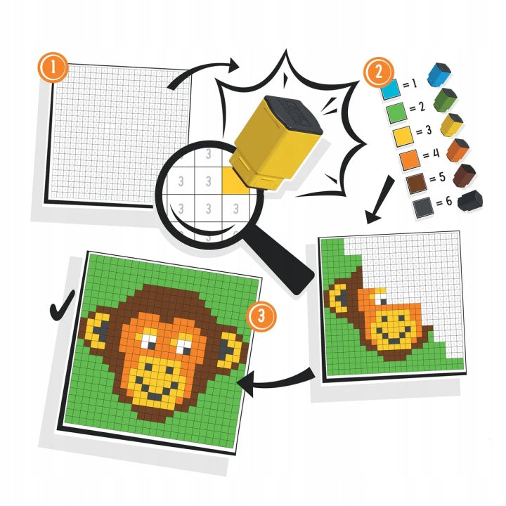 Trodat Pixel Stamp Stamp By Numbers  - Animals