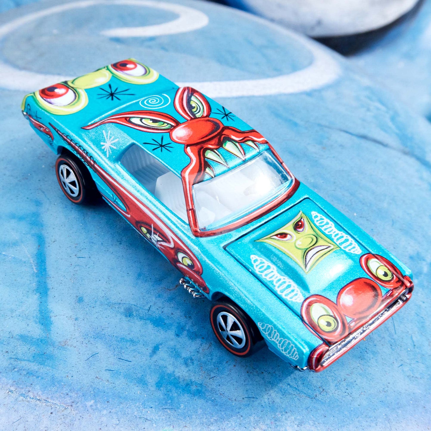 Hot Wheels X Kenny Scharf Custom T-Bird With Acrylic Case