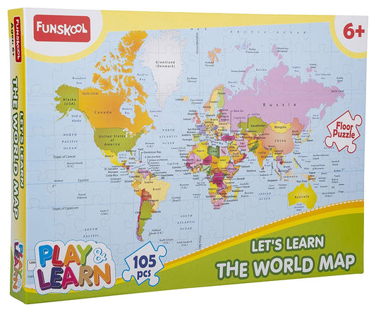 Funskool Play & Learn-World Map Puzzle For 6 Year Old Kids And Above