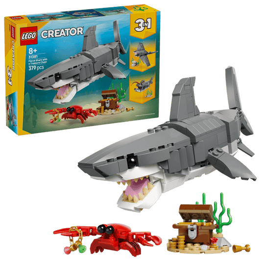 Lego Creator Fierce Shark With A Treasure Chest #31381