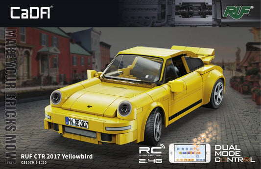 Cada Bricks RUF CTR 2017 Yellowbird 1/20 Scale With Remote Control & Bluetooth App Support