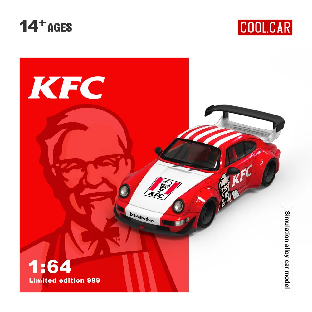 Cool Car 1/64 Porsche 964 " KFC Livery " Limited Edition 100/999 With Acrylic Case