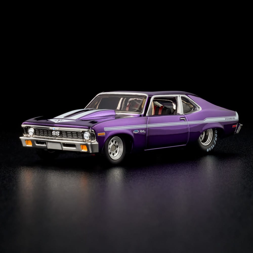 Hot Wheels 1972 Chevy Nova SS Red Line Club Exclusive With Acrylic Case