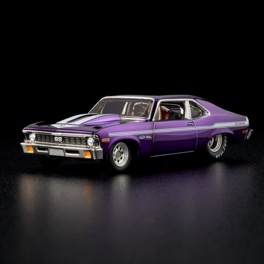 Hot Wheels 1972 Chevy Nova SS Red Line Club Exclusive With Acrylic Case