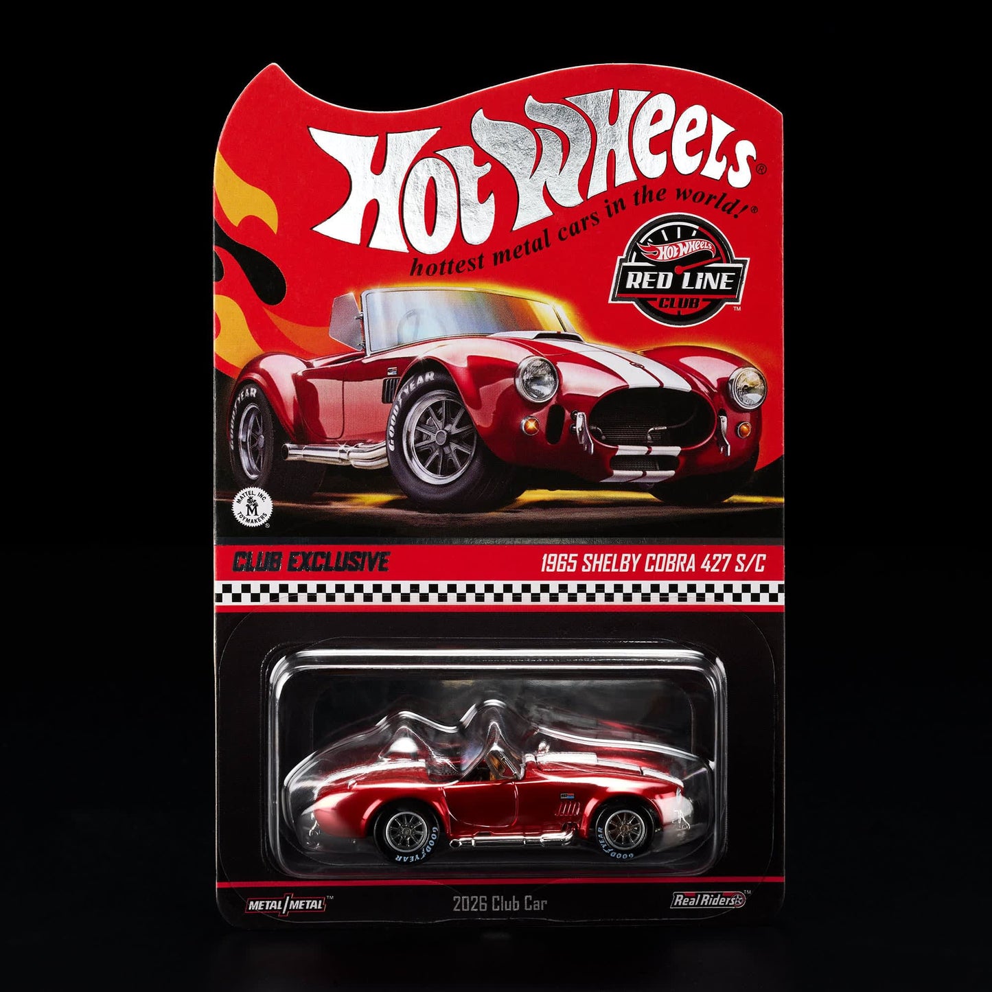 Hot Wheels 1965 Shelby Cobra 427 S/C Red Line Club Exclusive Blister Pack