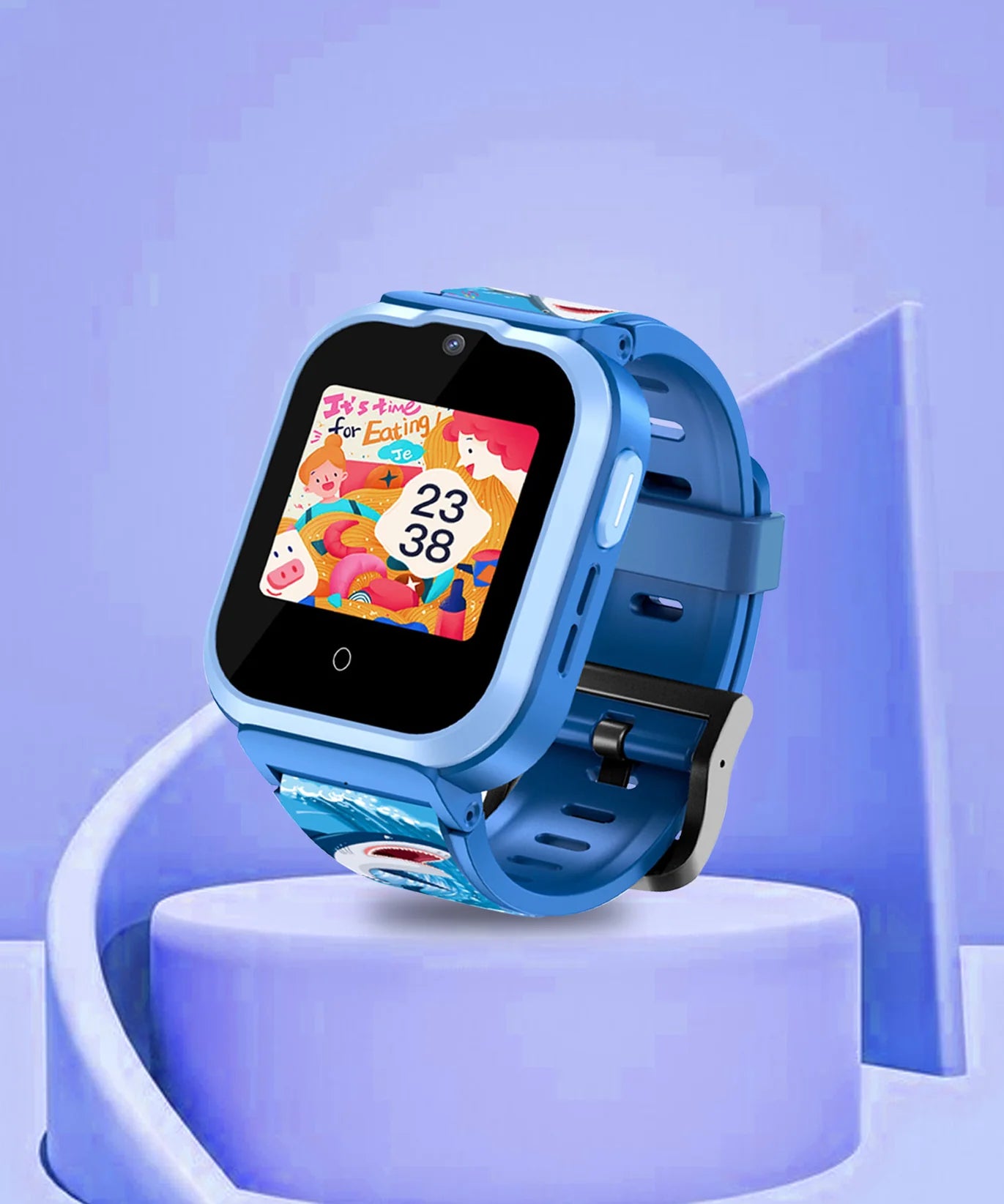 Spiky Watch Cyclops 4G Voice & Video Calling Smart Watch -- Blue Shark