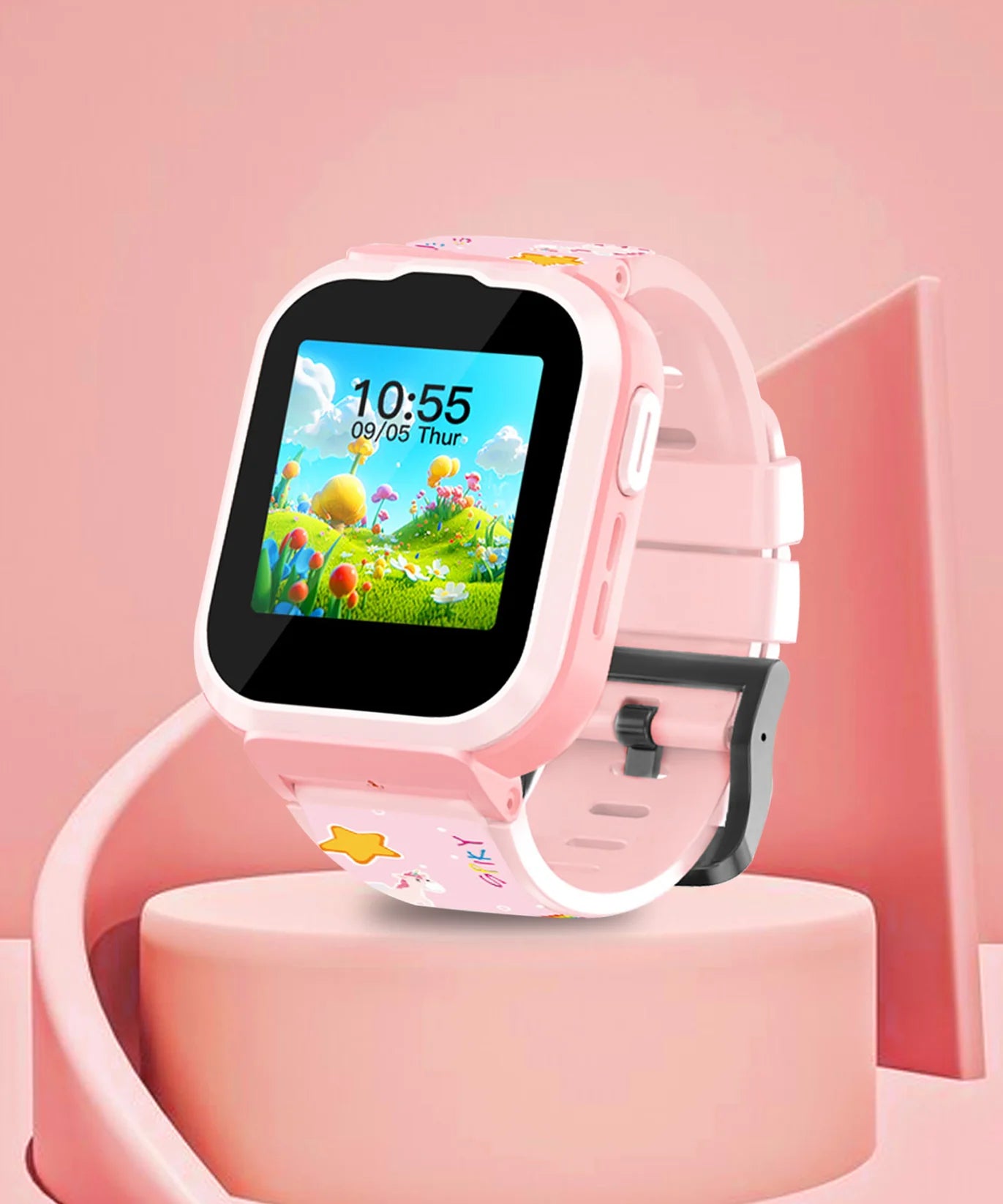 Spiky 4G Cyclops 4G Voice & Video Calling Kids Smartwatch -- Pink Unicorn