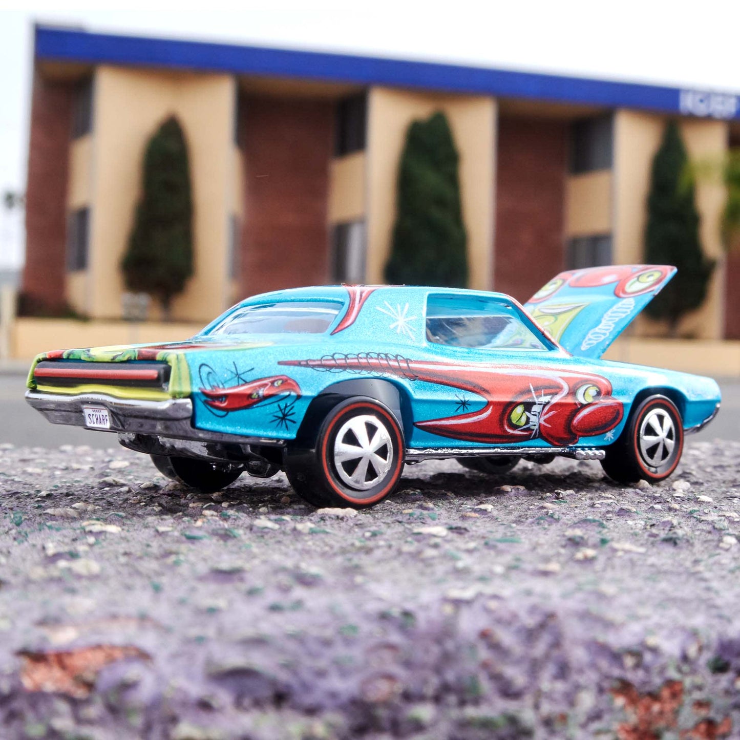 Hot Wheels X Kenny Scharf Custom T-Bird With Acrylic Case