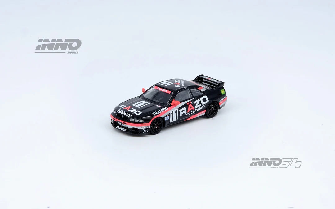 INNO 64 1/64 Nissan Skyline GT-R (R33) #11 "Raza Trampio" Sendan Highland 1995 Winner