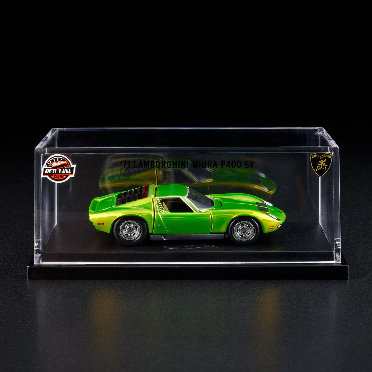 Hot Wheels '71 Lamborghini Miura P400 SV Red Line Club Exclusive With Acrylic Case
