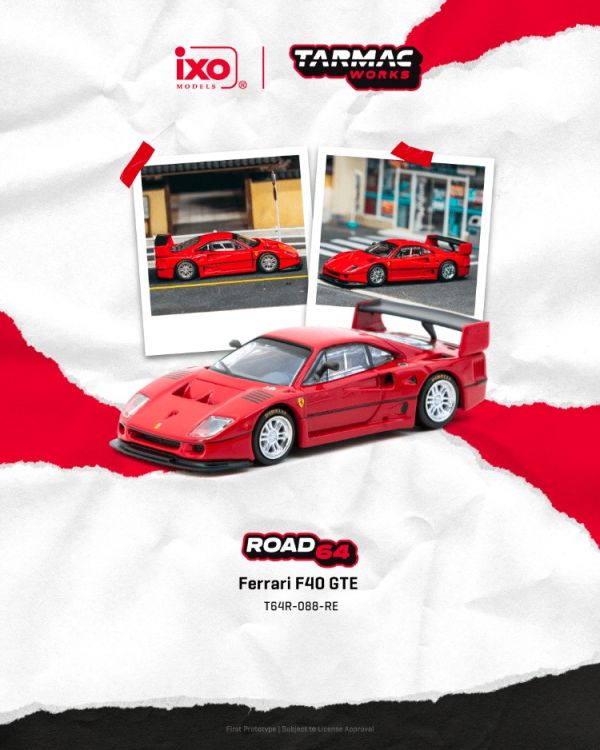 Tarmac Works 1/64 Ferrari F40 GTE With Acrylic Case