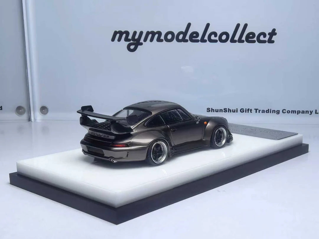My Model Collect 1/64 RWB993 High Wing Chrome Pearl Gray Limited Edition 403/999 With Acrylic Case