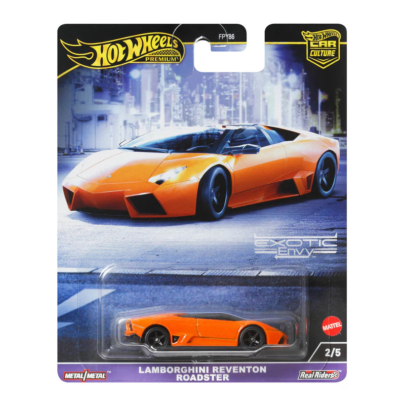 Hot Wheels Premium Car Culture Exotic Envy 2024 Set Of 5 With Card Protectors [ Import ]