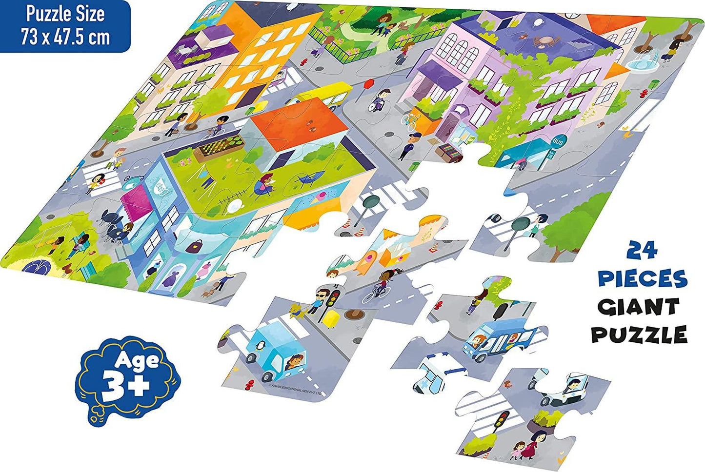 Frank The City 24 Pieces Giant Floor Puzzle