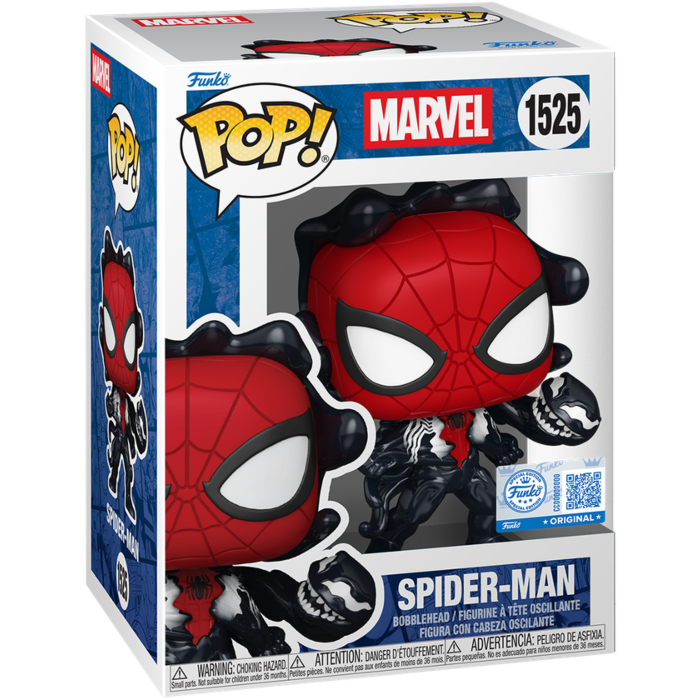 Funko Pop! Marvel : Spider-Man ( Symbiote ) #1525 With Soft Protector Case